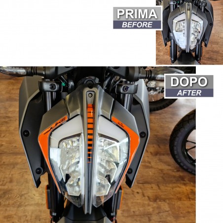 Adhesivos 3D compatibles con KTM Duke 125 200 250 390 2021-2023 Faros