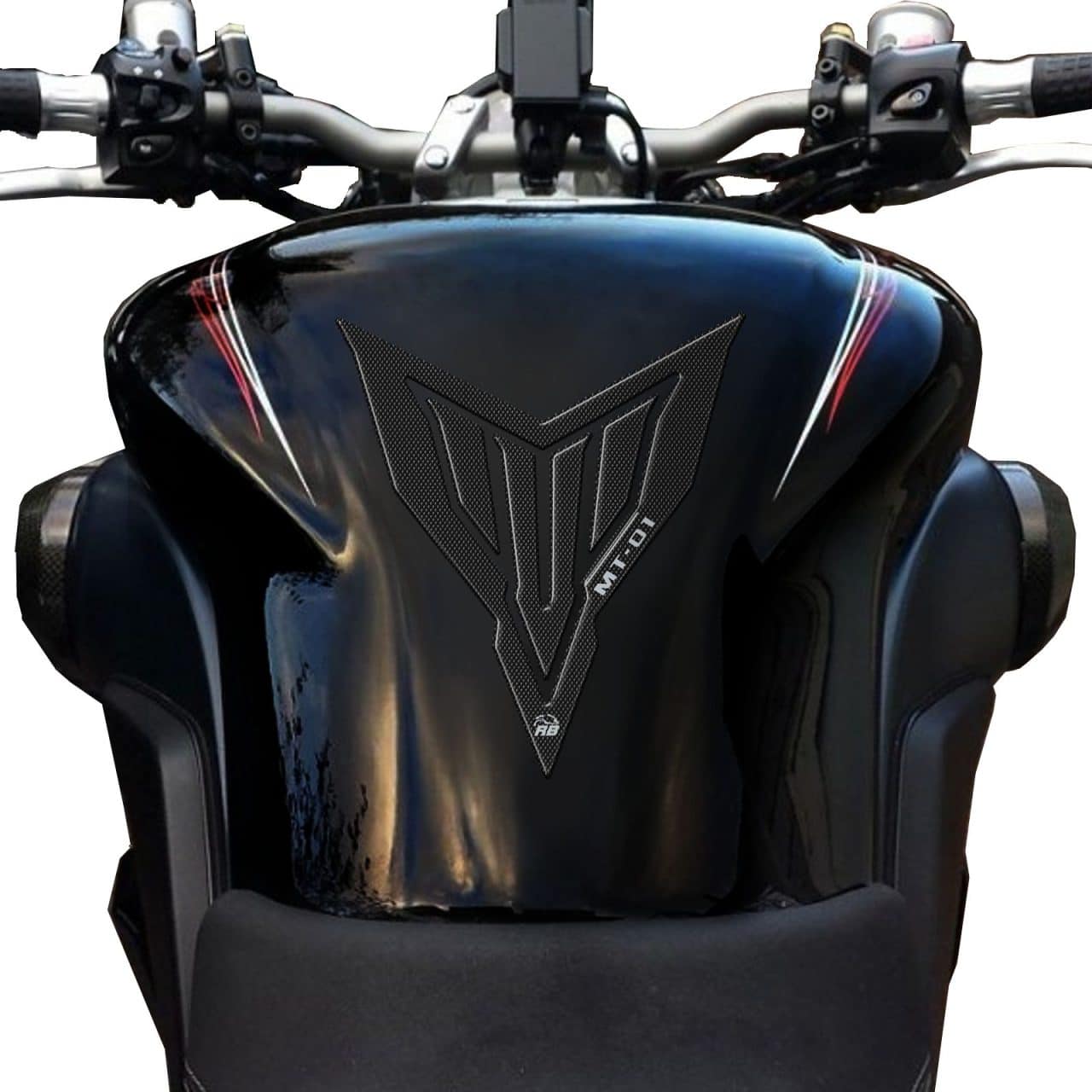 Autocollant Moto 3D compatibles avec Yamaha Tracer Mt-01 Réservoir Carbone – Image 2