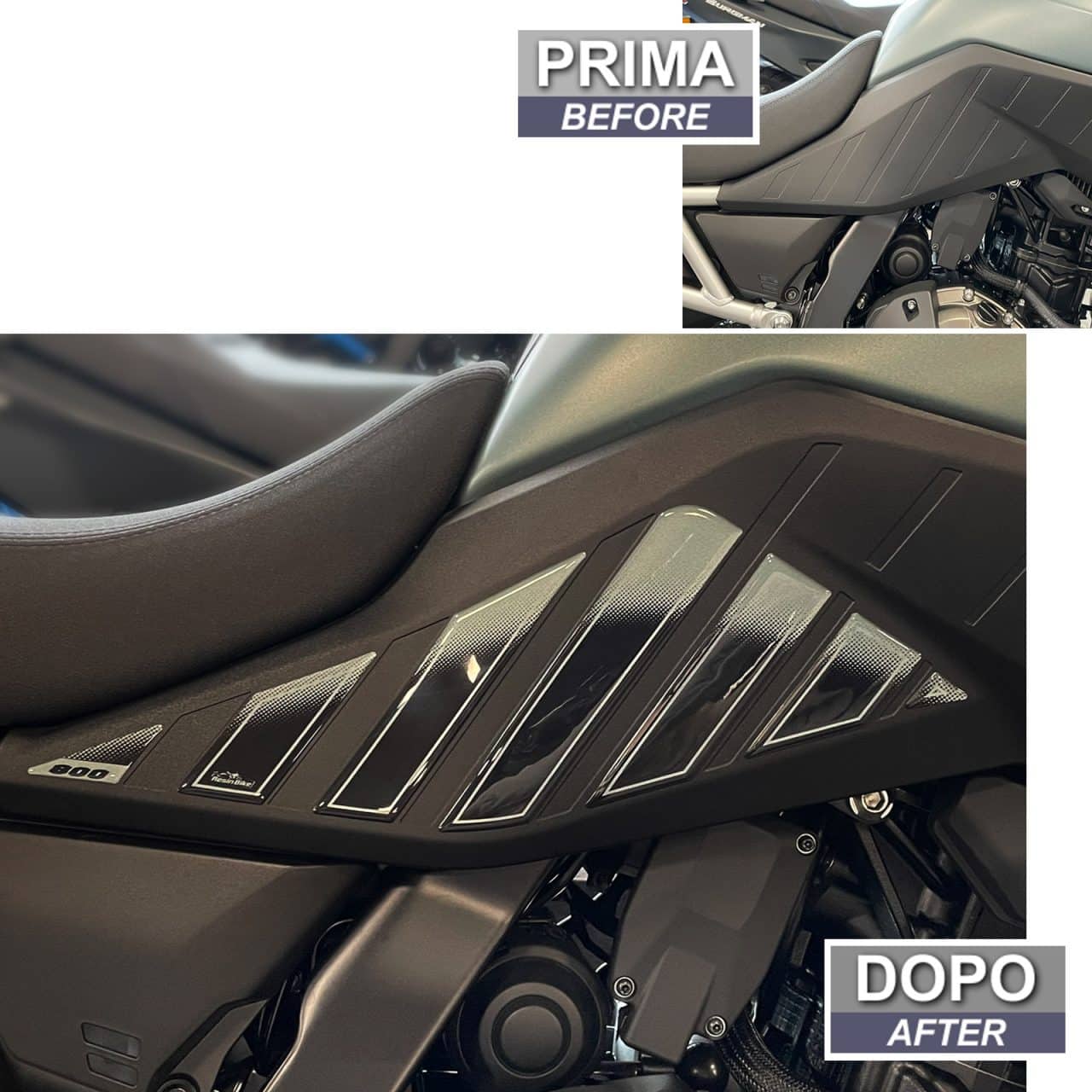 Autocollant compatibles avec Suzuki V-Strom 800 SE 2023-2024 Latérales Réservoir – Image 3