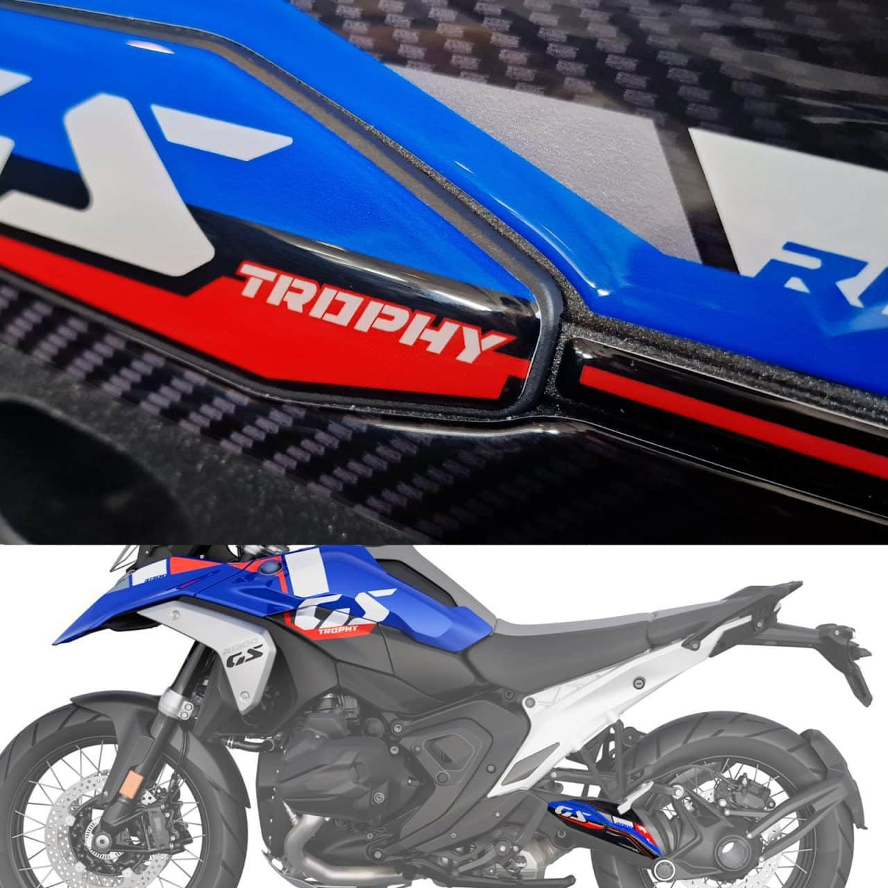 Adhesivos Moto compatibles con Bmw R 1300 GS Trophy 2023-2024 Cardano/Basculante - Imagen 4