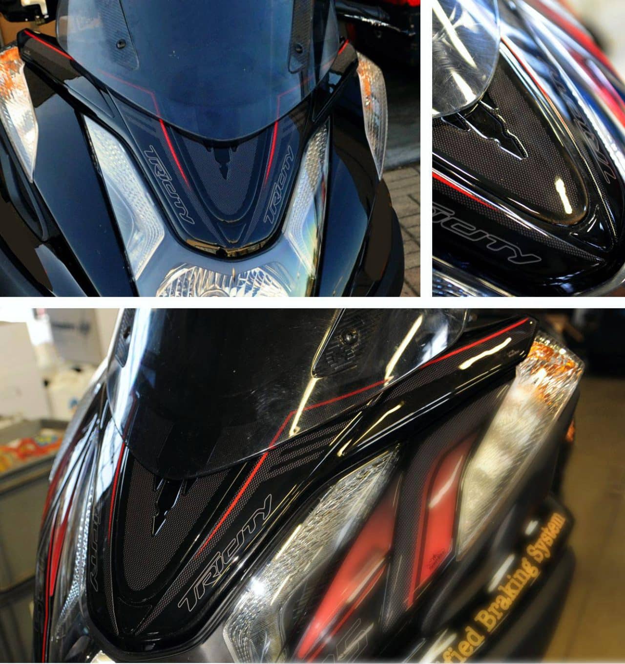 Scooter Stickers 3D compatible with Yamaha Tricity 125 2017-2020 Frontal - Image 2