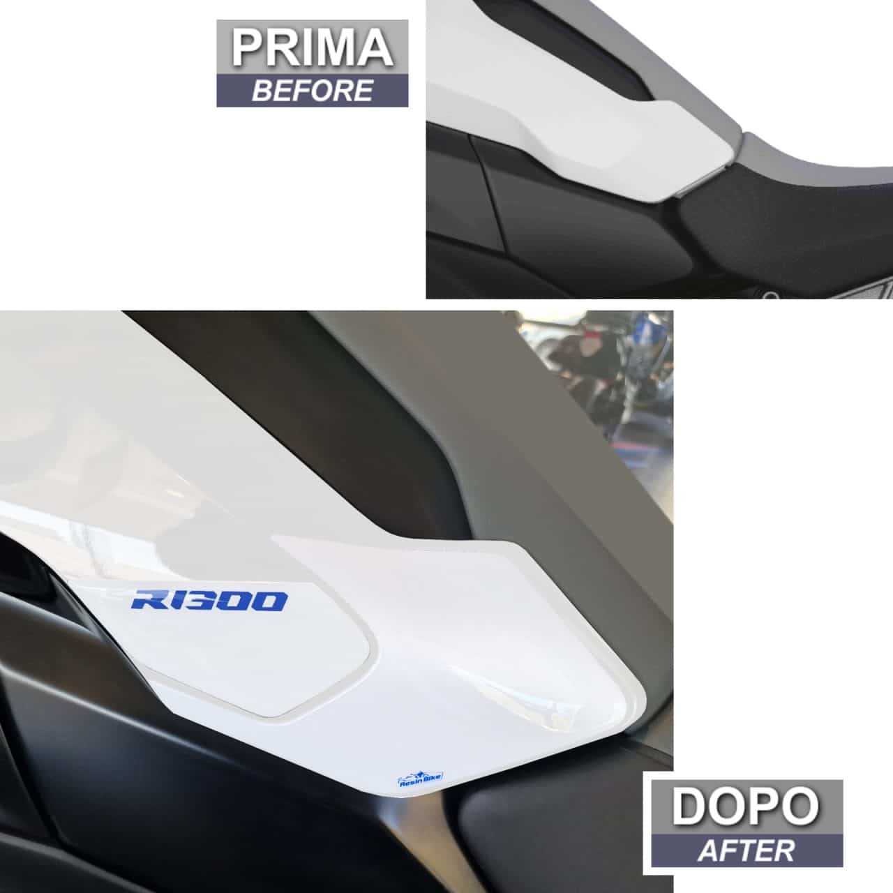 Adesivi 3D compatibili con Bmw R 1300 GS Light White 2024 Laterali Serbatoio - immagine 3