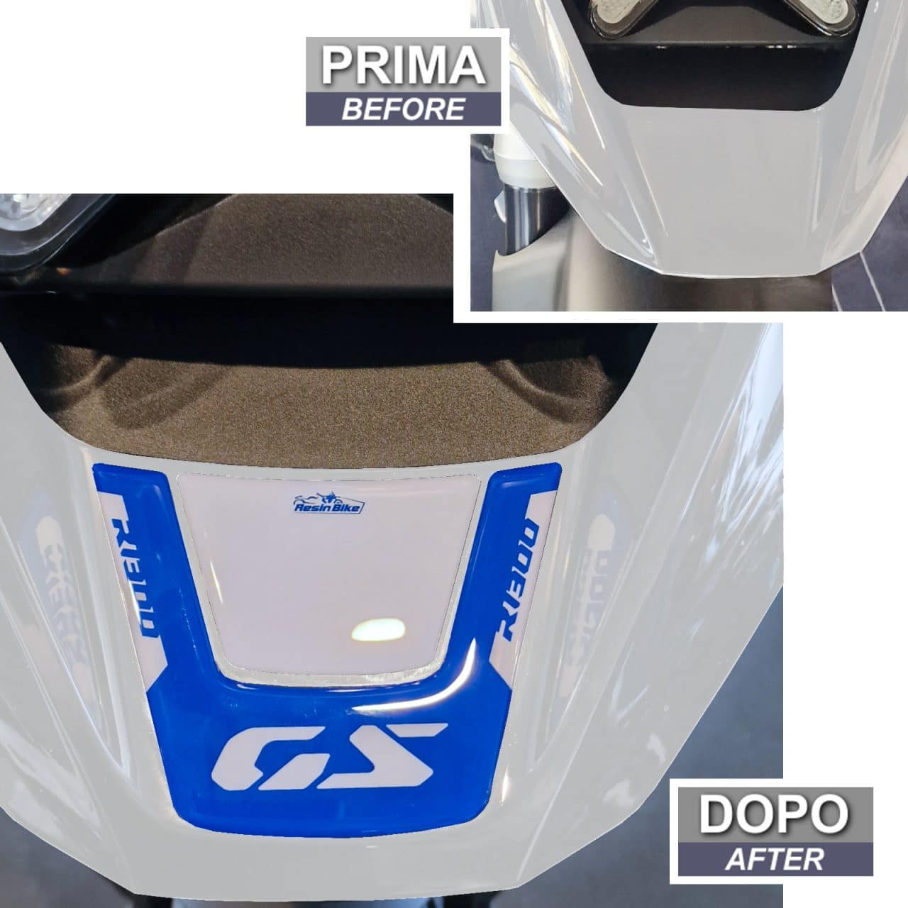 Stickers 3D compatible with Bmw R 1300 GS Light White 2024 Protection Front Tip - Image 3