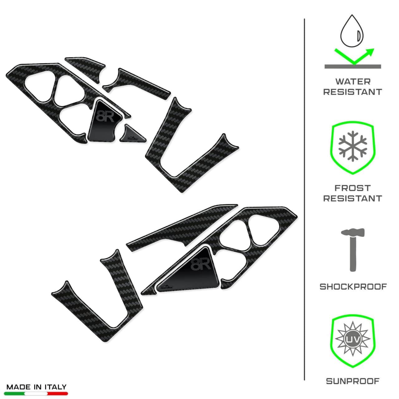 Adhesivos de Moto compatibles con Suzuki GSX 8R 2024 Carbon Look Protector de Talón - Imagen 7