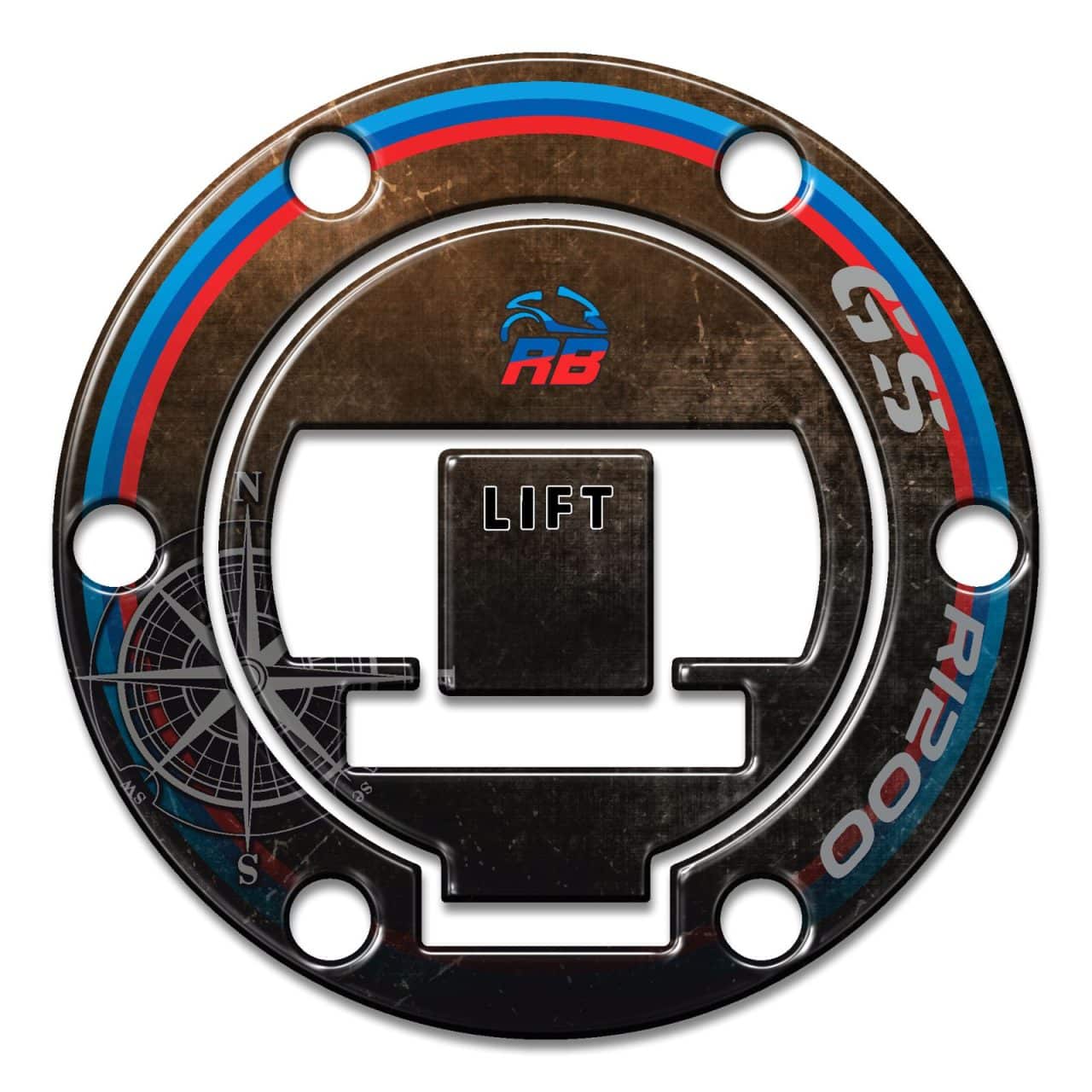 Motorcycle Stickers 3D compatible with Bmw R 1200 GS 2013-2016 Tank Cap Compass - Image 2