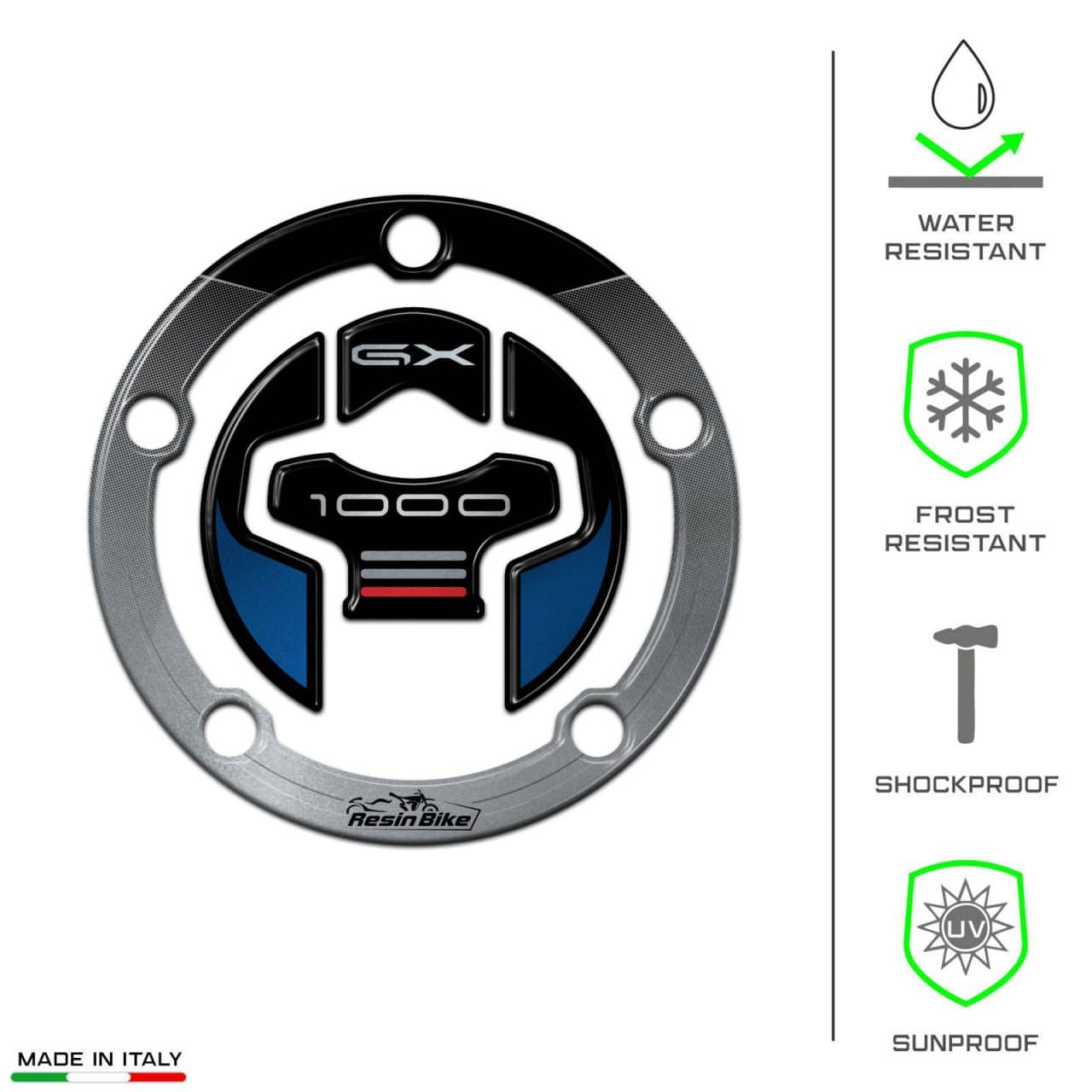 Adesivi 3D compatibili con Suzuki GSX-S1000GX 2024 Blue Tappo Serbatoio - immagine 6