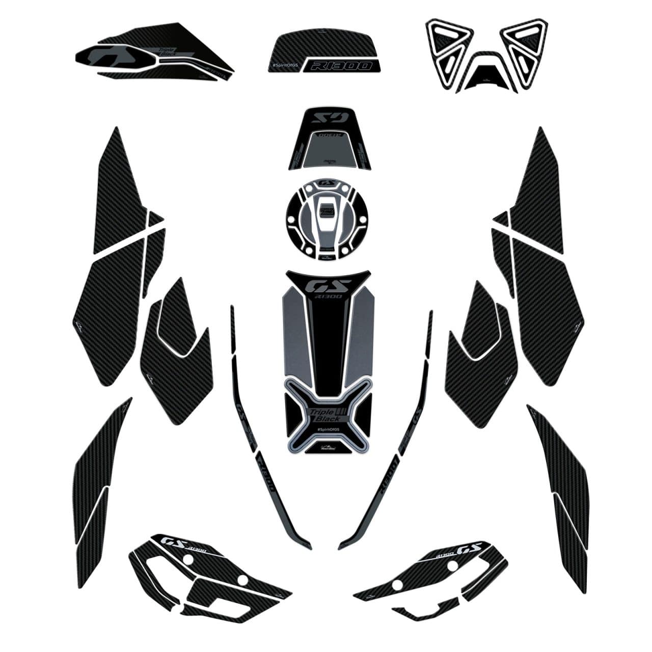 Kit Integral Stickers 3D compatible with Bmw R 1300 GS Triple Black 2023-2024 - Image 17