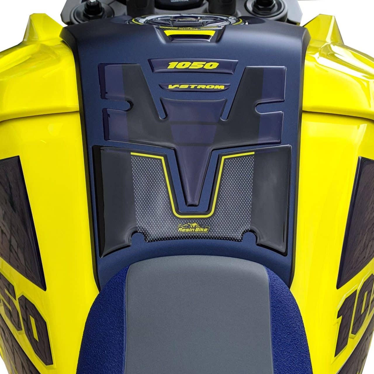 Kit Tank Basic Stickers 3D compatible with Suzuki V-Strom 1050 2020-2023 Yellow - Image 3