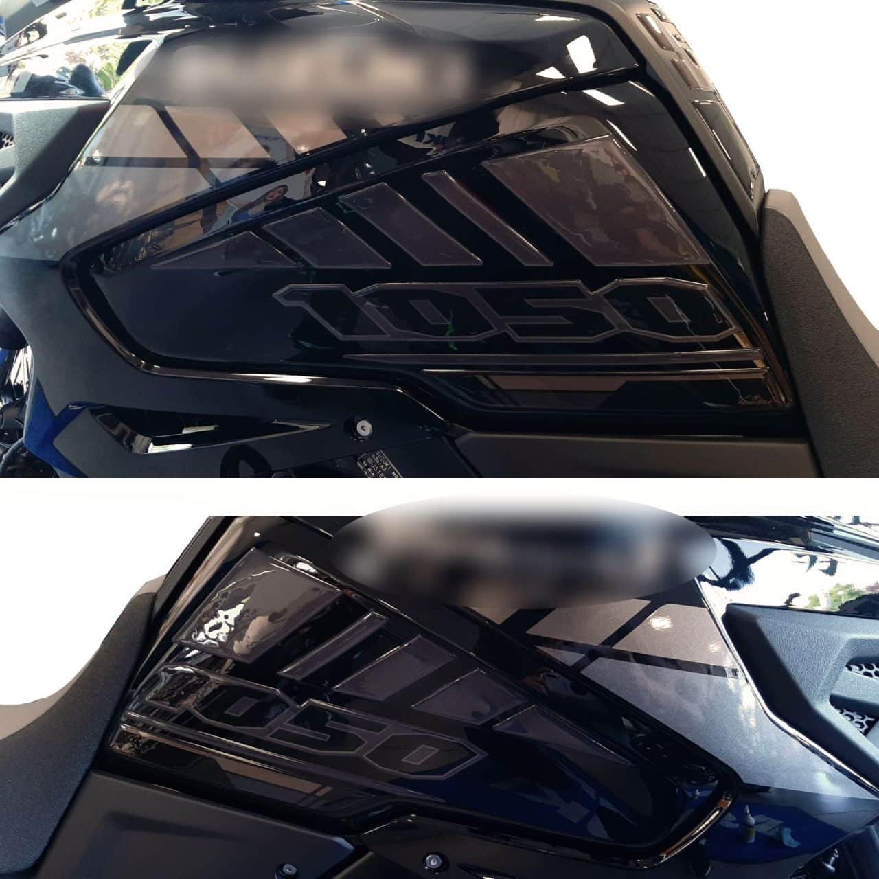 Kit Tank Basic Stickers 3D compatible with Suzuki V-Strom 1050 2020-2023 Black - Image 2