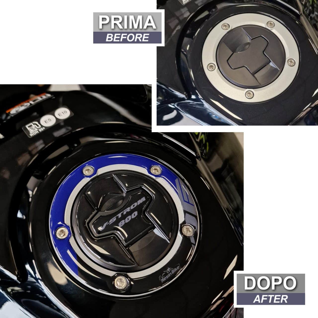 Stickers 3D compatible with Suzuki V-Strom 800 DE 2023-2024 Black Tank Cap - Image 3