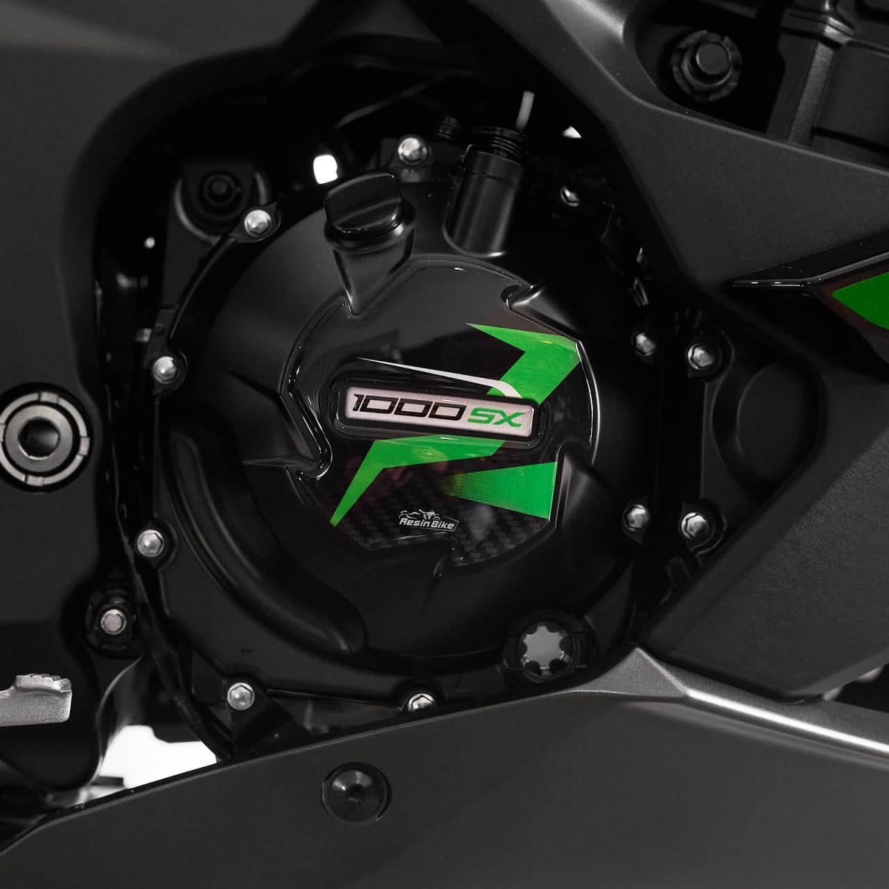 Adesivi 3D compatibili con Kawasaki Ninja 1000 SX 2024 Zona Carter Variatore