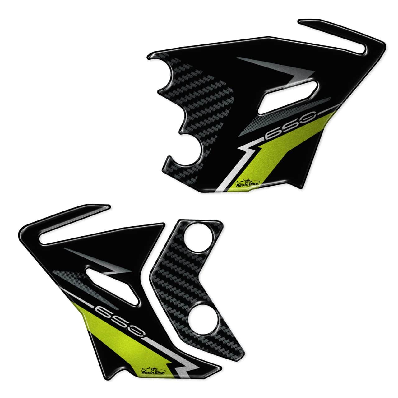 Autocollant Moto 3D compatibles avec Kawasaki Z 650 2024 Noir  Seuils de Porte – Image 2