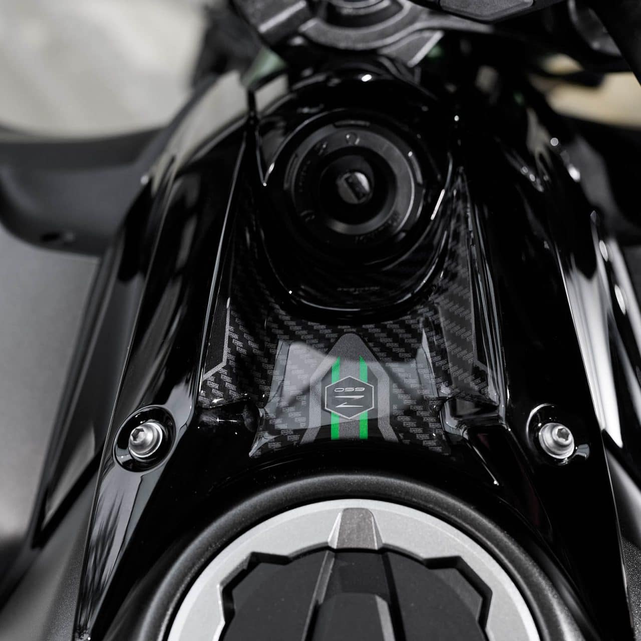 Adhesivos 3D de Moto compatibles con Kawasaki Z650 2024-2025 Zona de la Llave