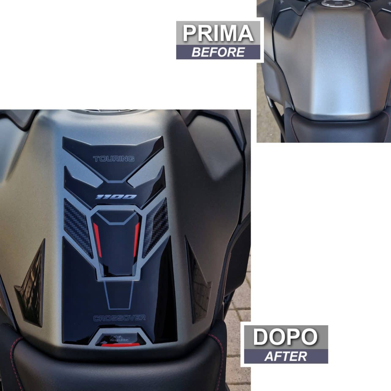 Paraserbatoio Adesivi 3D compatibili con Honda NT 1100 2020-2024 Protezione - immagine 3