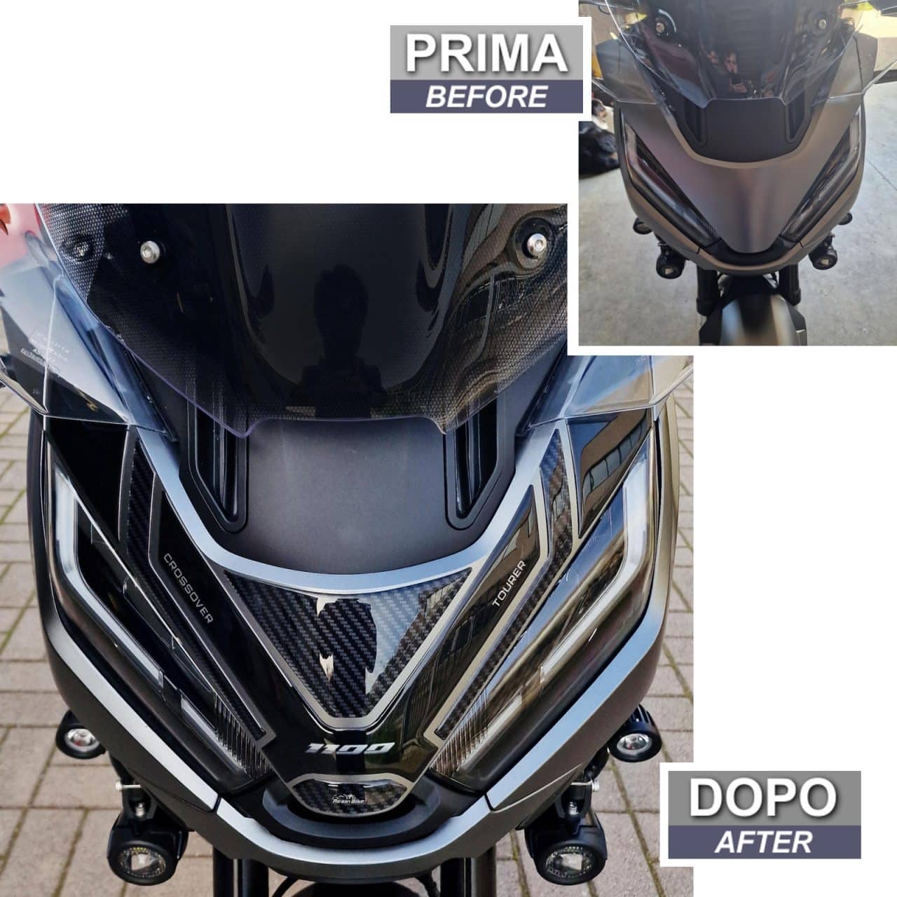 Motorcycle Stickers 3D compatible with Honda NT 1100 2020-2024 Windshield - Image 3