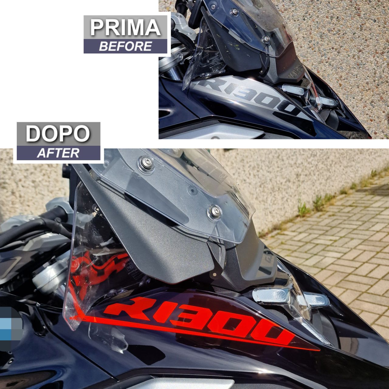 Adesivi 3D compatibili con Bmw R 1300 GS 2024 Puntale Laterale Fluo - Imagen 3