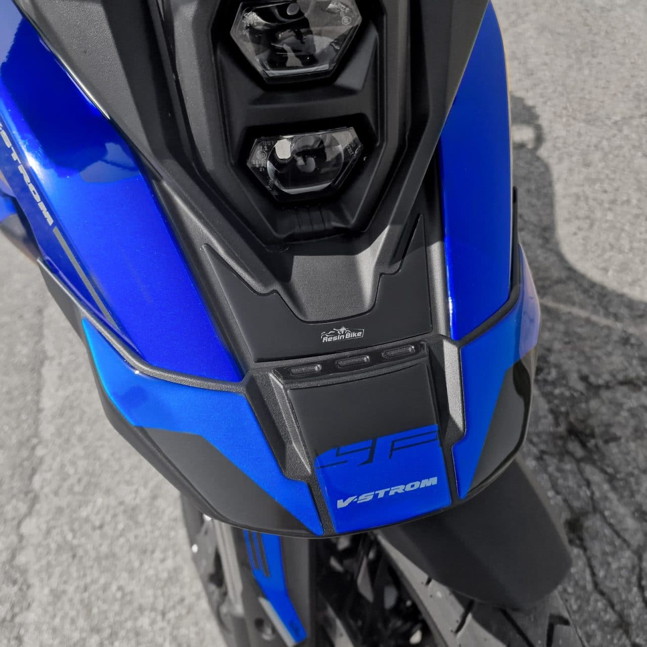 Stickers 3D compatible with Suzuki V-Strom 800 SE 2023-2024 Blue Front Tip