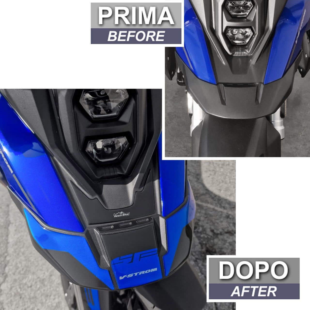 Adesivi 3D compatibili con Suzuki V-Strom 800 SE 2023-2024 Blu Puntale - immagine 3