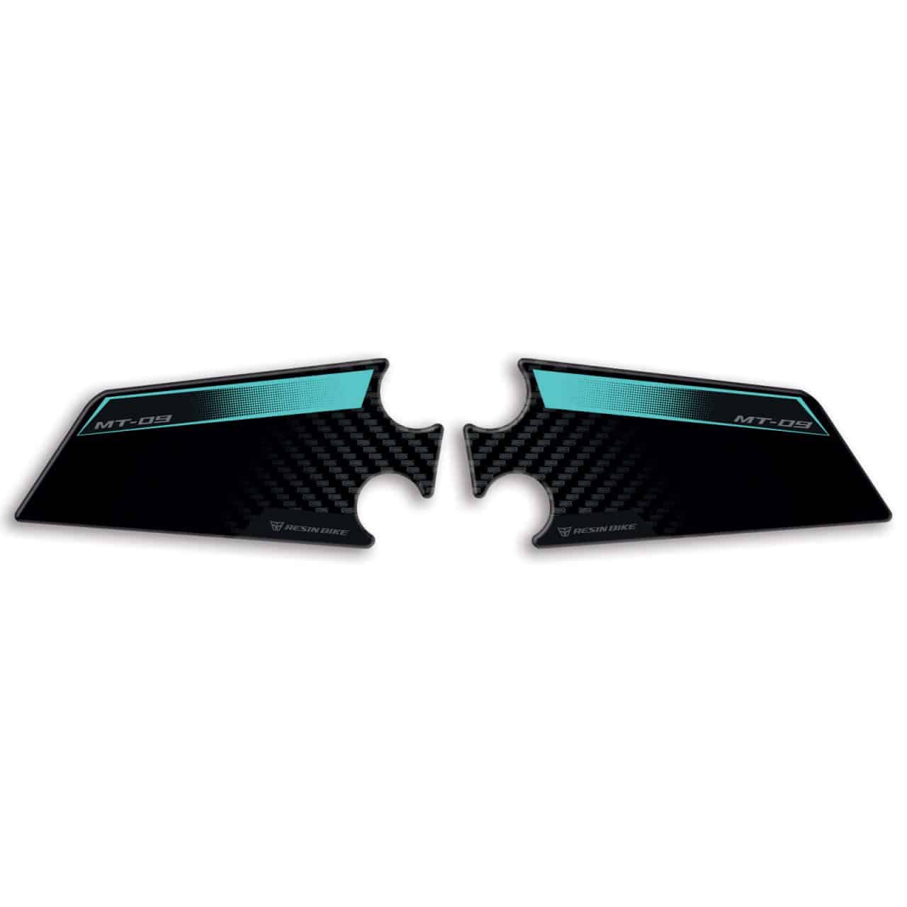 Adhesivos 3D de Moto compatibles con Yamaha MT-09 2024 Cyan Protector de Talón - Imagen 2