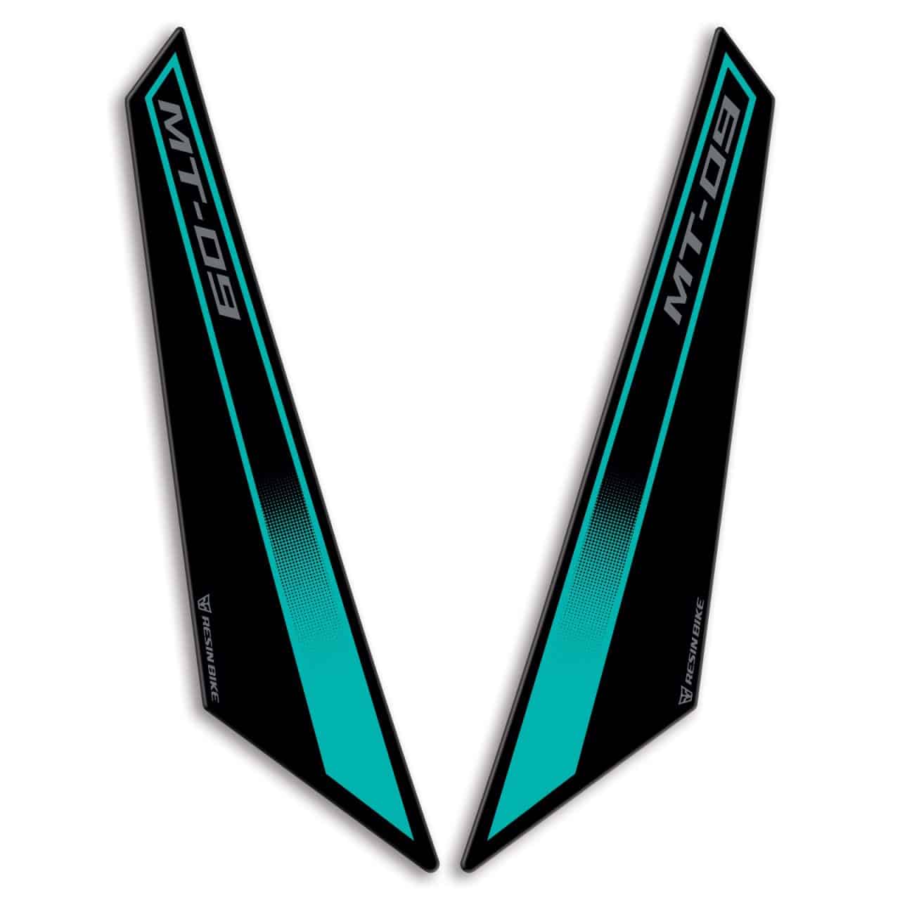 Motorcycle Stickers 3D compatible with Yamaha MT-09 2024 Cyan Passenger Handles - Image 2