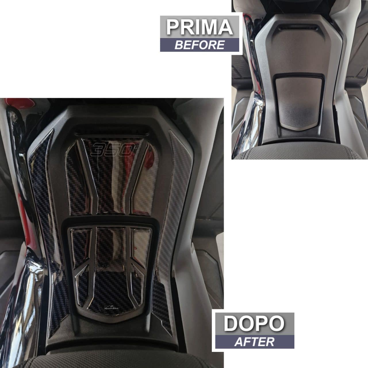 Adhesivos 3D de Moto compatibles con Honda Forza 350 2023-2024 Puerta Reposapiés - Imagen 3