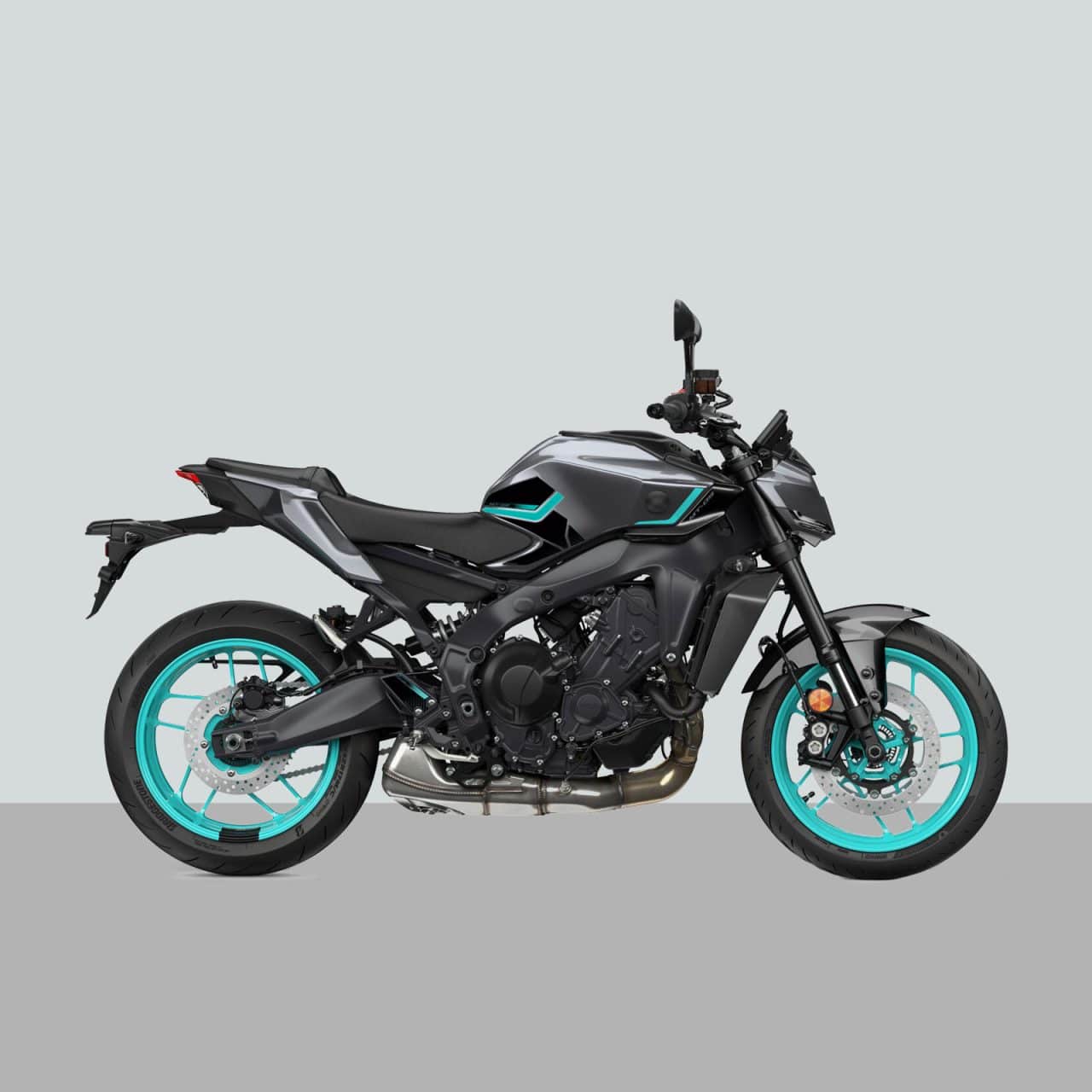 Kit Tank Full Motorcycle Stickers 3D compatible with Yamaha MT-09 2024 Cyan - Image 2