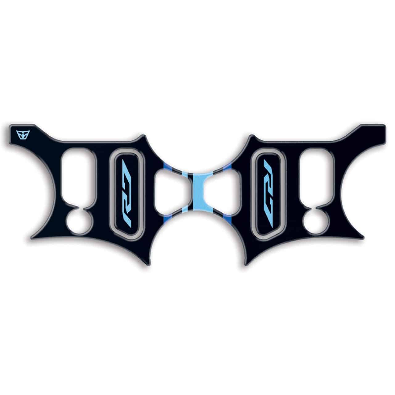 Motorcycle Stickers 3D compatible with Yamaha R7 2021-2024 Blue Steering Plate - Image 2