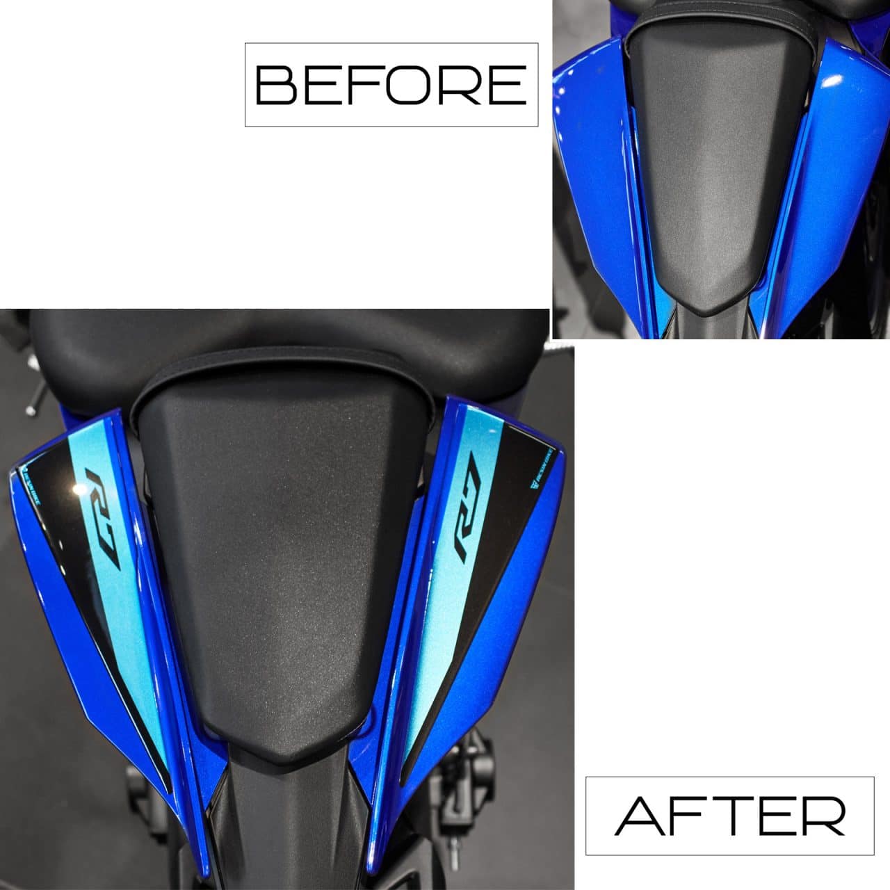 Adhesivos 3D de Moto compatibles con Yamaha R7 2021-2024 Blue Cola de Moto - Imagen 3