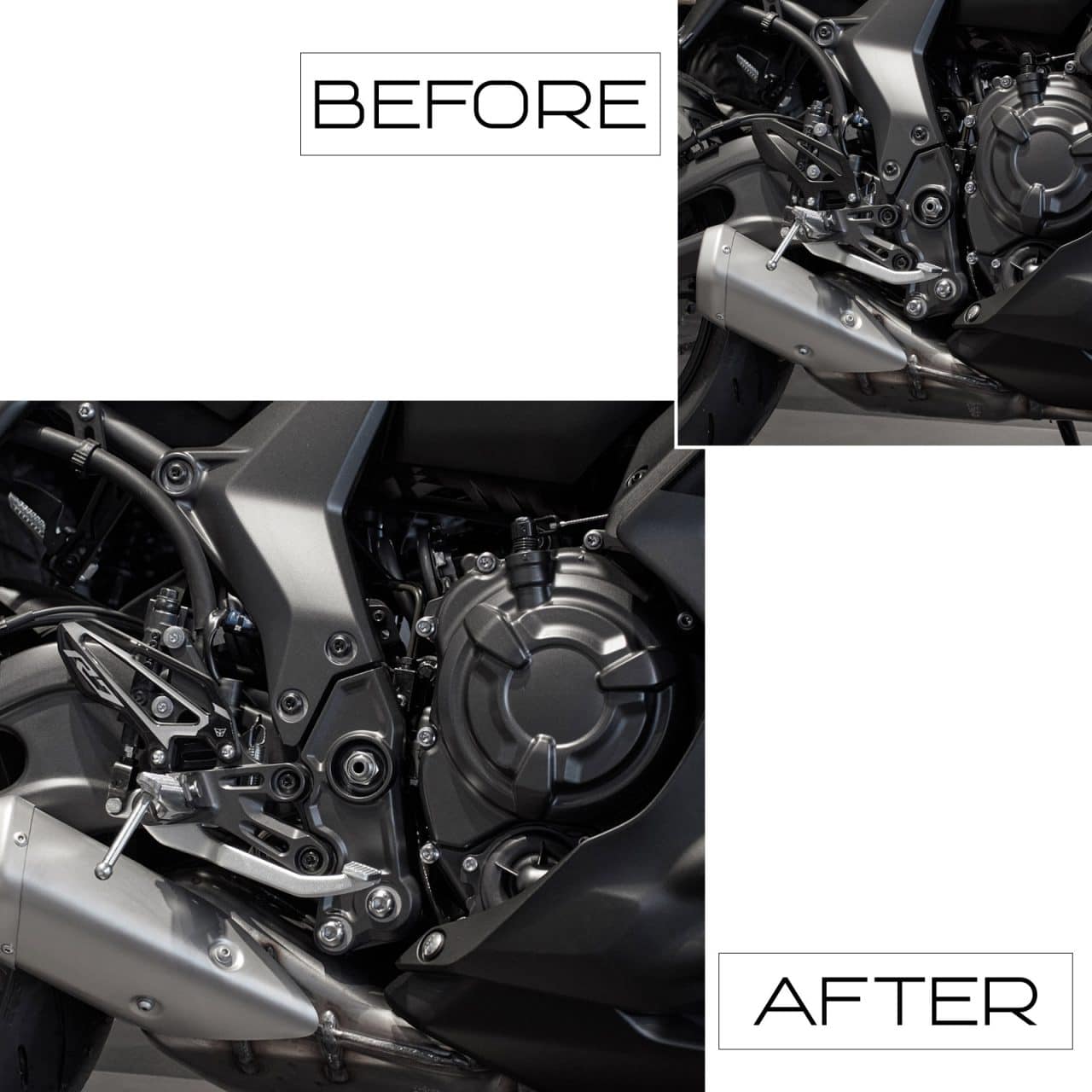 Motorcycle Stickers 3D compatible with Yamaha R7 2021-2024 Black Heel Pad - Image 3