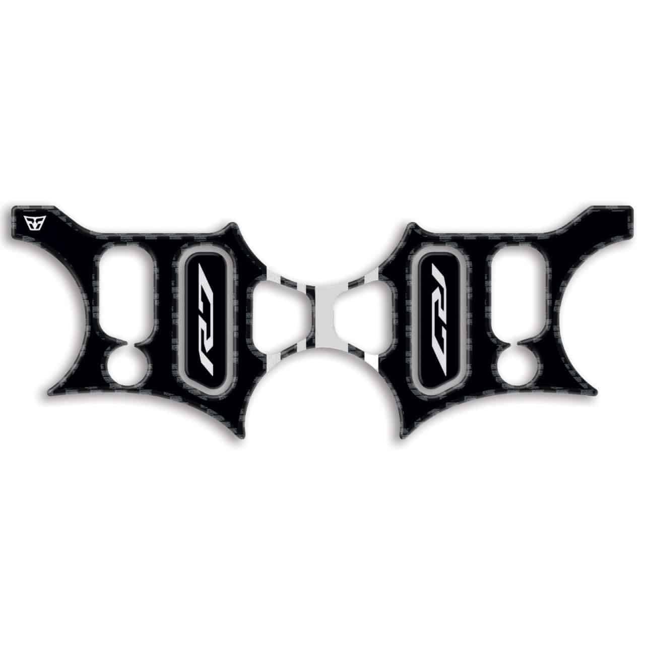 Motorcycle Stickers 3D compatible with Yamaha R7 2021-2024 Black Steering Plate - Image 2