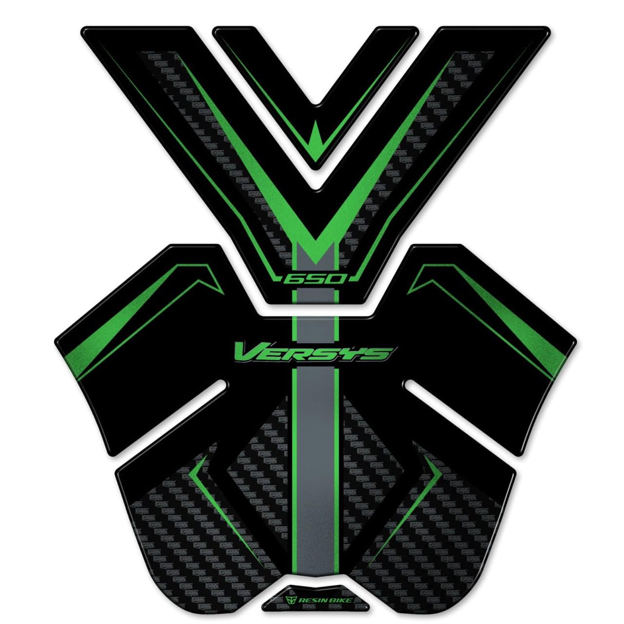 Motorcycle Stickers 3D compatible with Kawasaki Versys 650 2024 Green Tank Pad - Image 2