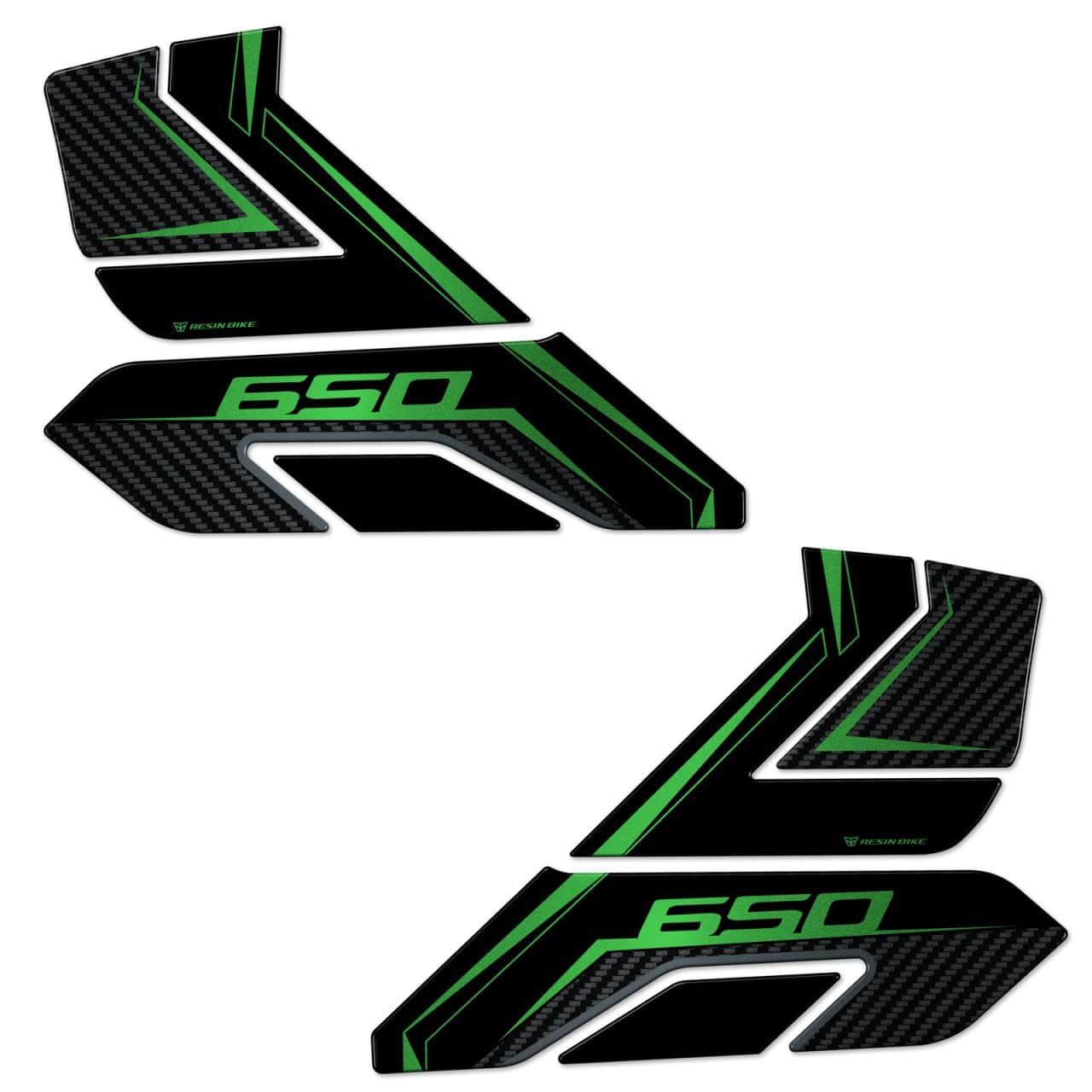 Motorcycle Stickers 3D compatible with Kawasaki Versys 650 2024 Green Tank Side - Image 2