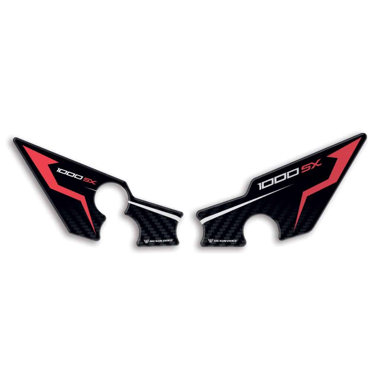 Motorcycle Stickers 3D compatible with Kawasaki Ninja 1000 SX 2024 Heel Pad  Red - Image 2