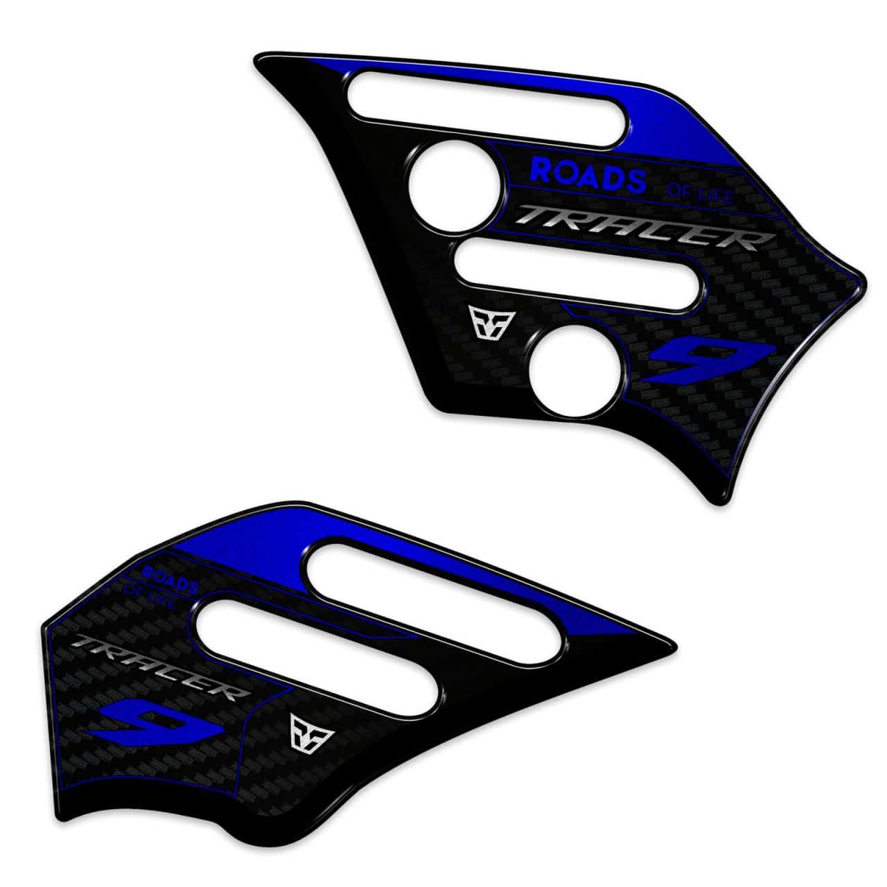 Autocollant 3D compatibles avec Yamaha Tracer 9 GT 2021-2024 Blue Seuils Porte – Image 2