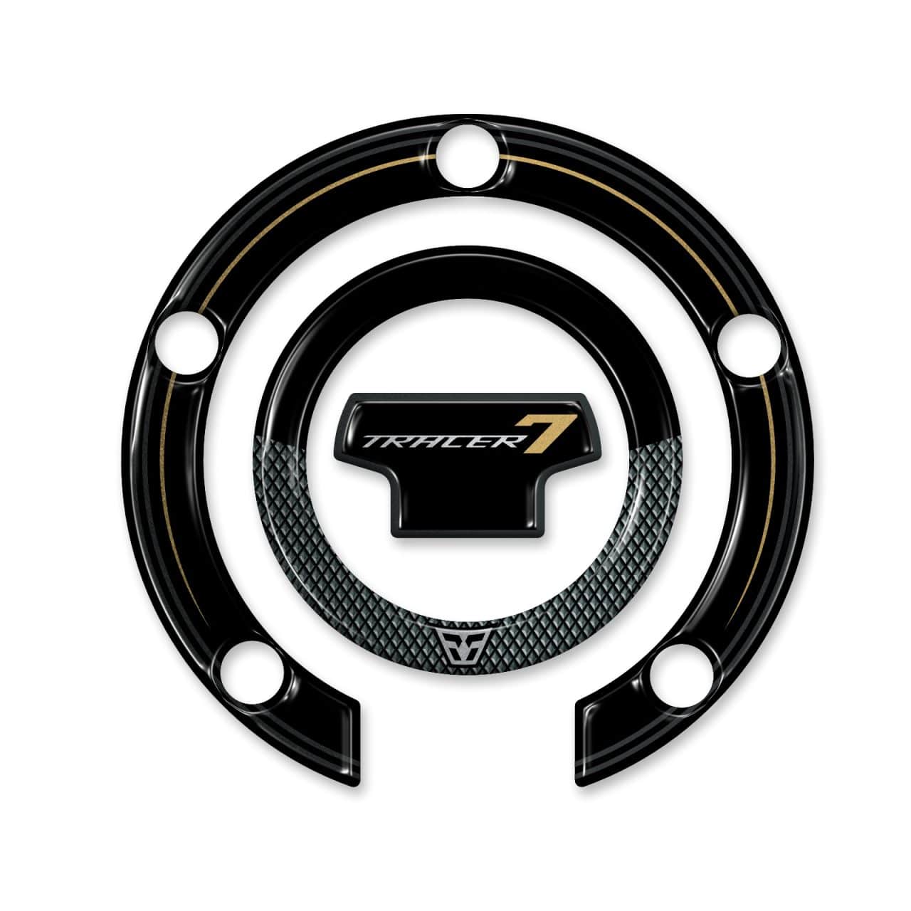 Stickers 3D compatible with Yamaha Tracer 7 GT 2021-2024 Gold Tank Cap - Image 2