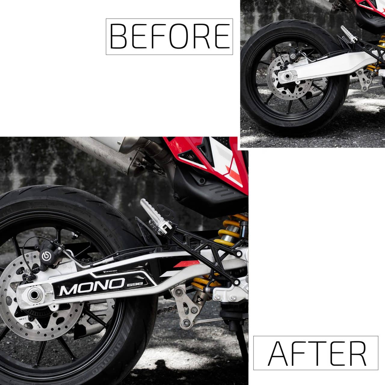 Stickers 3D compatible with Ducati Hypermotard 698 - RVE Mono 2024 Fork - Image 3