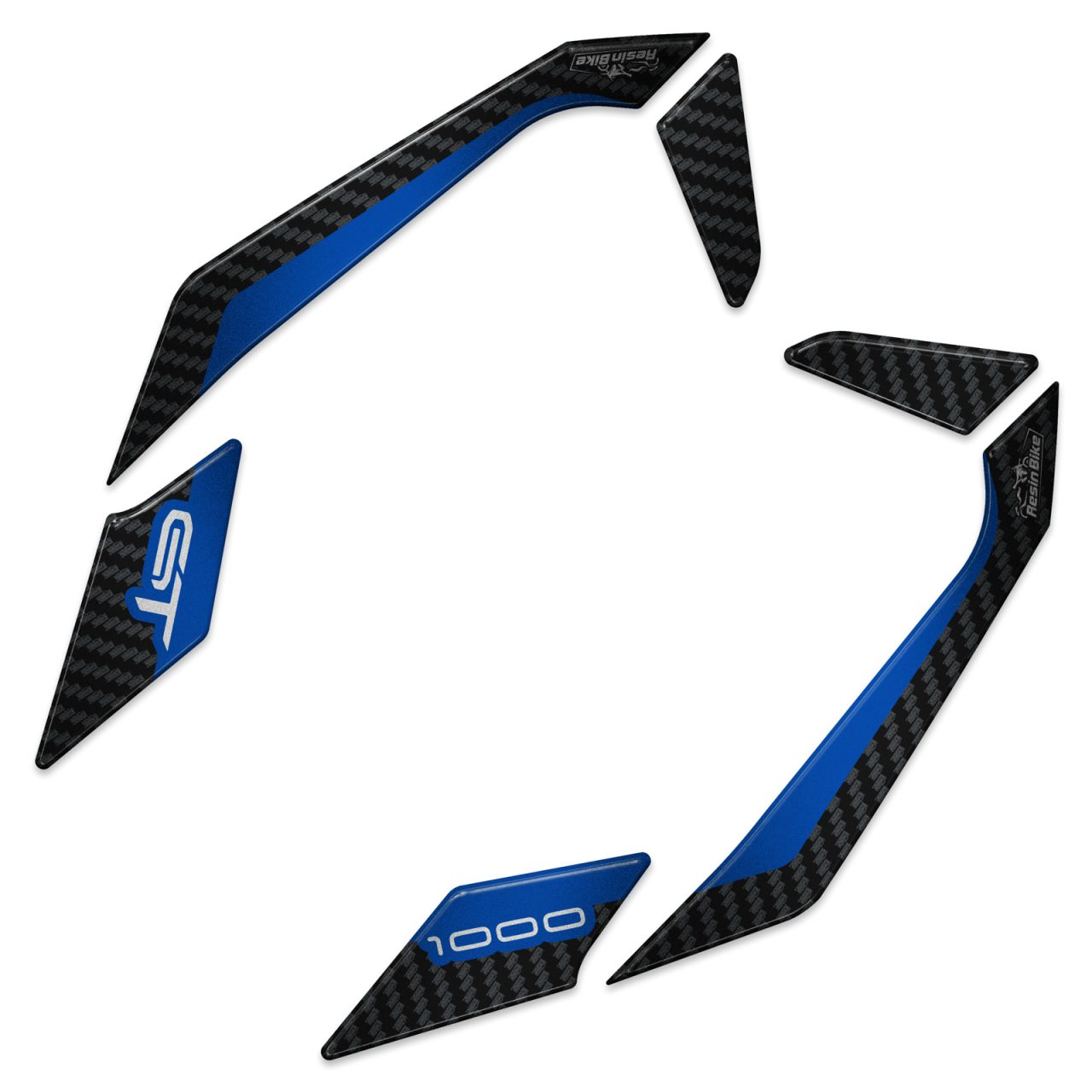 Stickers 3D compatible with Suzuki Gsx-s 1000 GT 2022-2024 Handles Blue