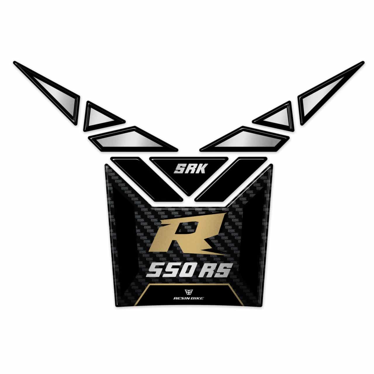 Motorcycle Stickers 3D compatible with QJ Motor SRK 550 RS 2024 Black Tank Pad