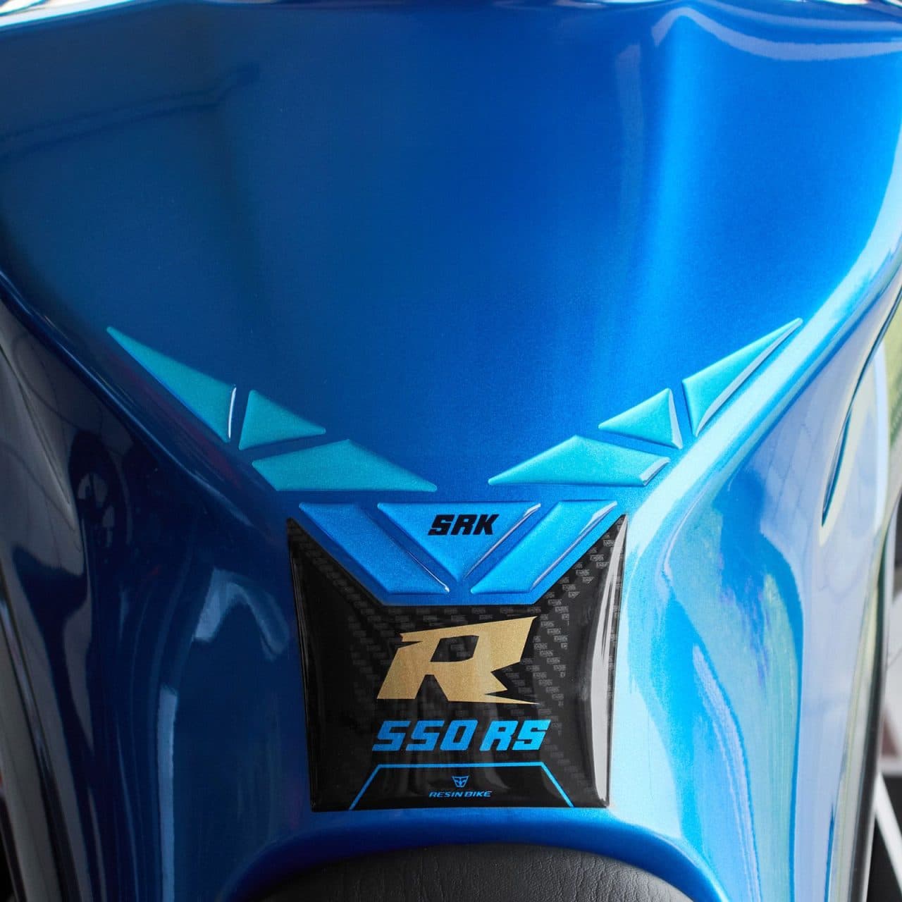 Kit Basic Motorcycle Stickers 3D compatible with QJ Motor SRK 550 RS 2024 Blue - Image 3