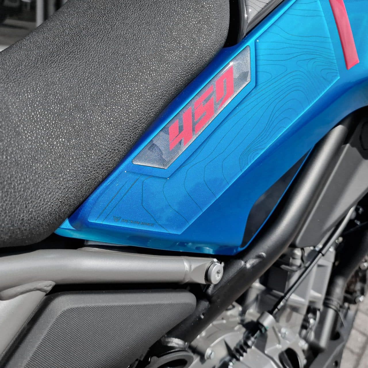 Autocollant Moto compatibles avec CF MOTO 450 MT 2024 Zephyr Blue Latérales – Image 5