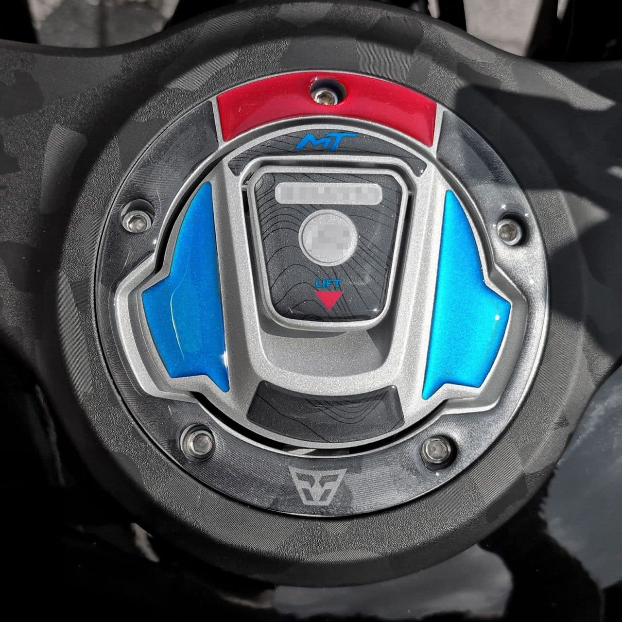 Pegatinas 3D compatibles con CF MOTO 450 MT 2024 Zephyr Blue  Tapon Deposito