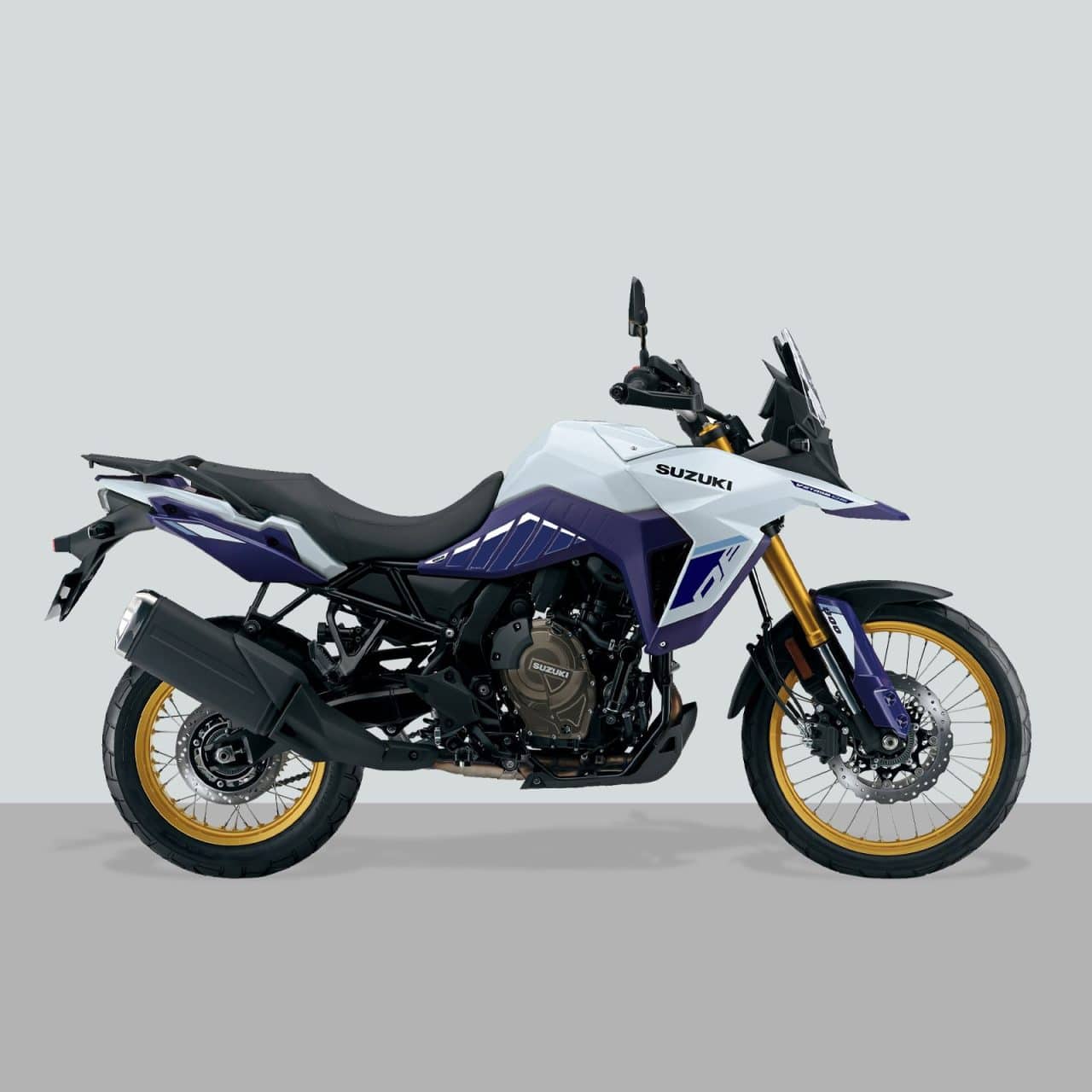 Autocollant Moto 3D compatibles avec Suzuki V-Strom 800 DE 2024 White Réservoir – Image 2