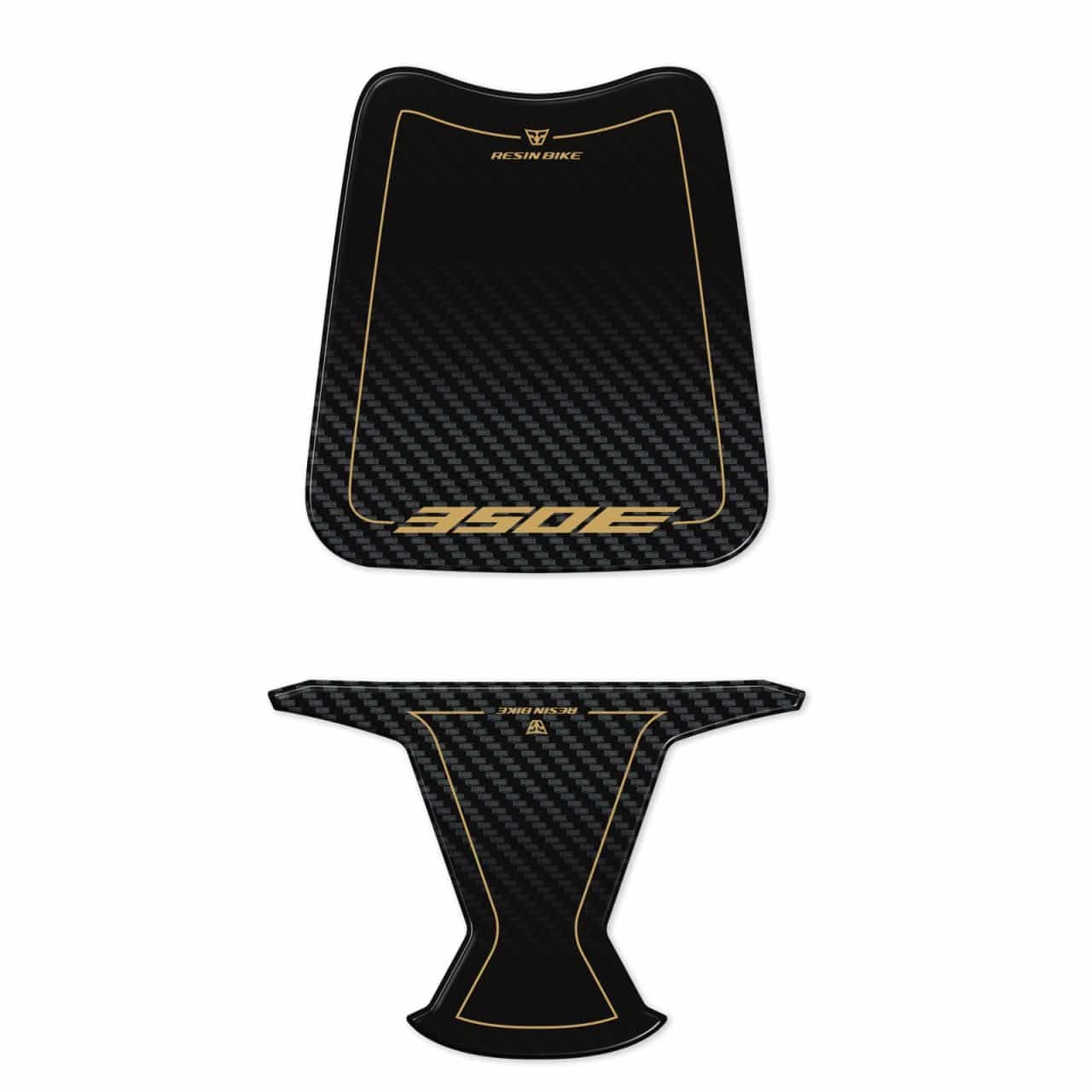 Scooter Stickers 3D compatible with Zontes 350E 2023-2024 Black-Gold Footboard - Image 2