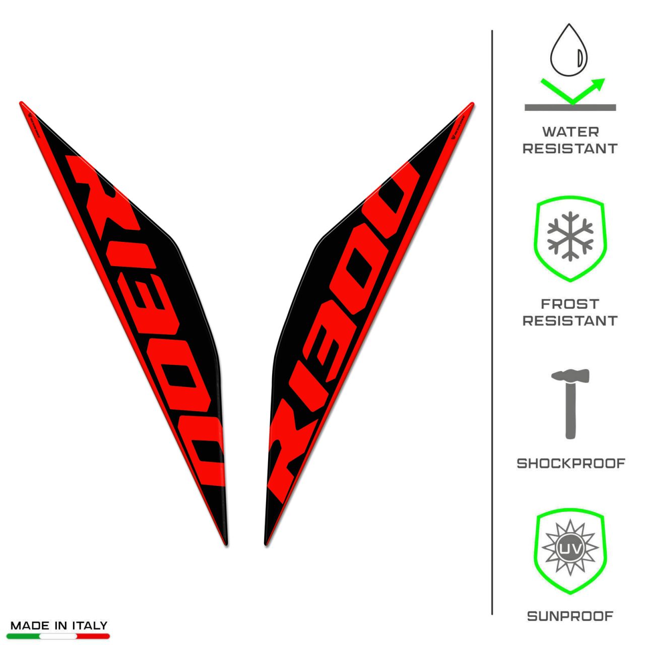 Adesivi 3D compatibili con Bmw R 1300 GS 2024 Puntale Laterale Fluo - Imagen 7