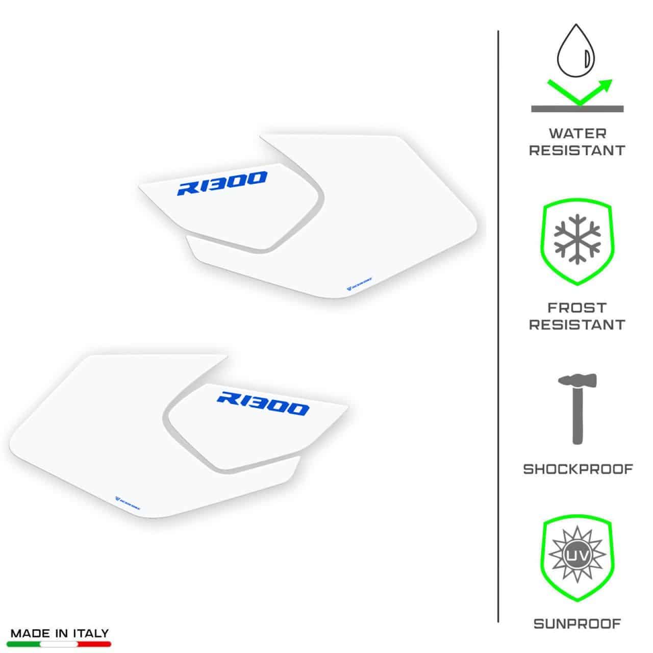 Adesivi 3D compatibili con Bmw R 1300 GS Light White 2024 Laterali Serbatoio - immagine 6