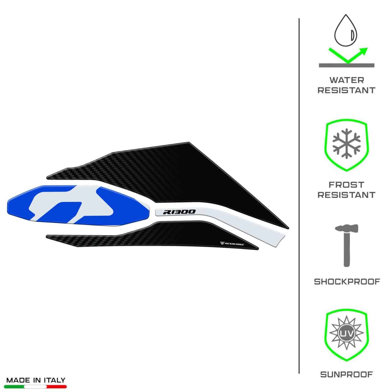 Adesivi 3D compatibili con Bmw R 1300 GS Light White 2024 Cardano Forcellone - immagine 6