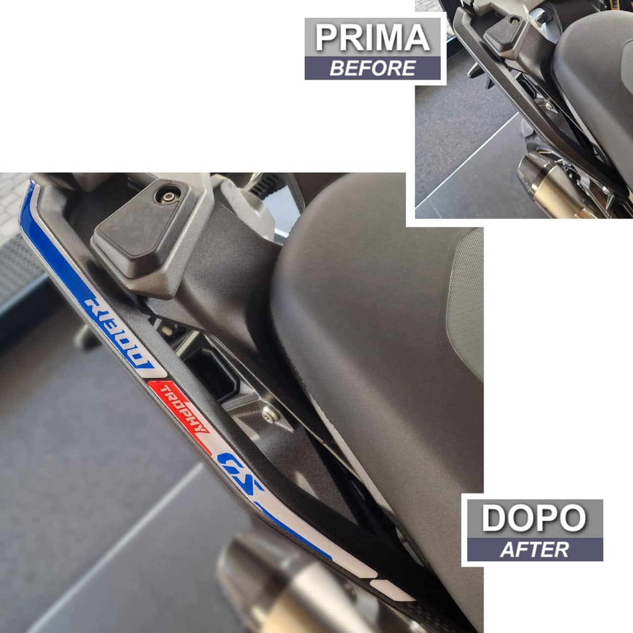 Stickers 3D compatible with Bmw R 1300 GS Trophy 2024 Rear Passenger Handles - Image 3