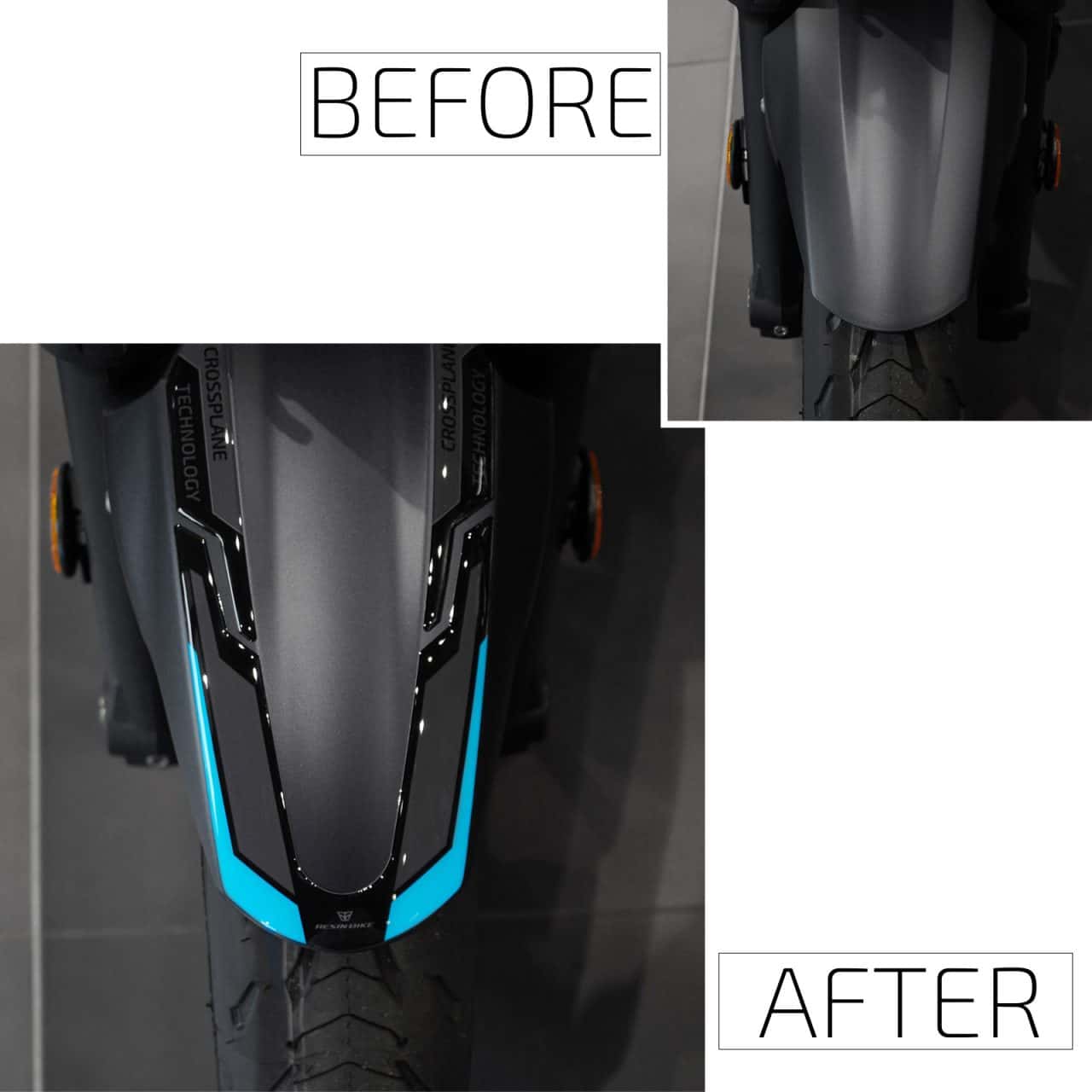 Adhesivos 3D de Moto compatibles con Yamaha Mt 07 2024 Icon Blue Guardabarros - Imagen 3