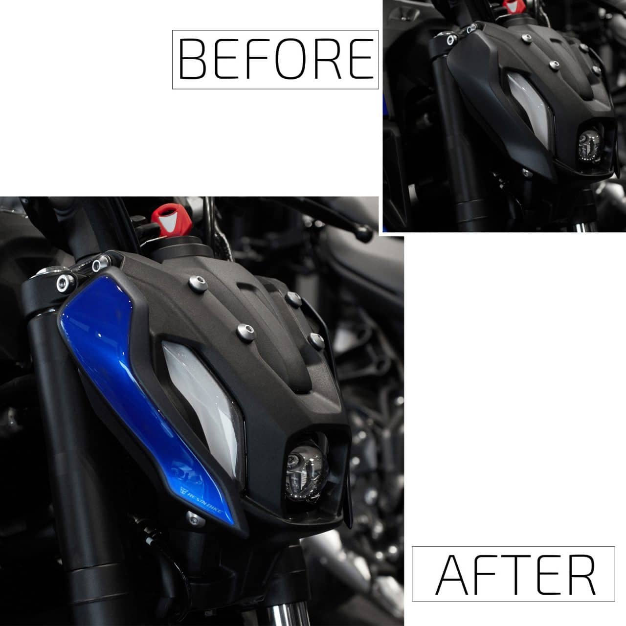 Motorcycle Stickers 3D compatible with Yamaha Mt 07 2021-2024 Icon Blue Headlamp - Image 3