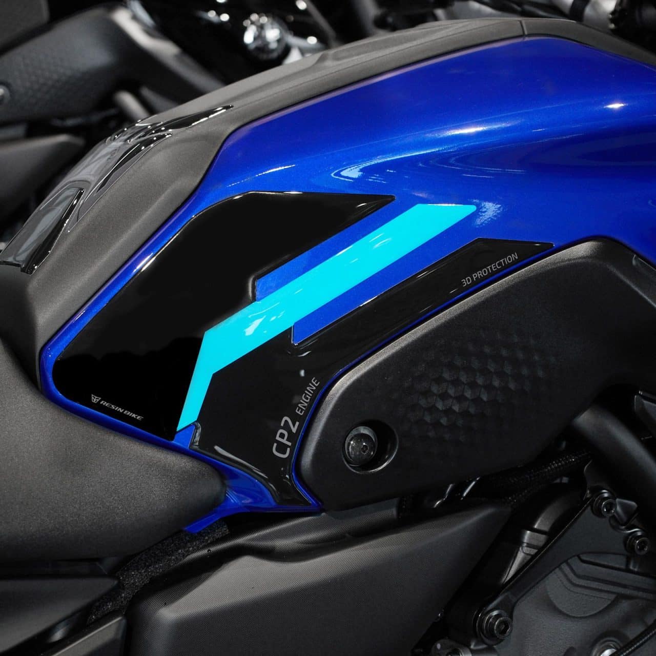 Kit Réservoir Basic Autocollant 3D compatibles avec Yamaha Mt 07 2024 Icon Blue – Image 3